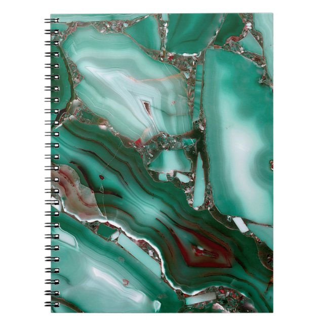 Luxury Malachite Gemstone Agate Marble Anteckningsbok (Framsidan)