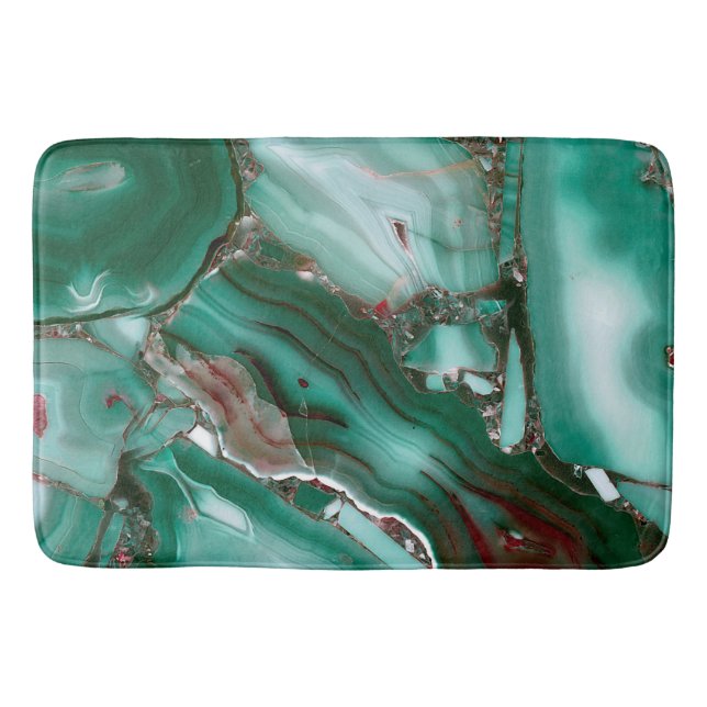 Luxury Malachite Gemstone Agate Marble Badrumsmatta (Framsidan)