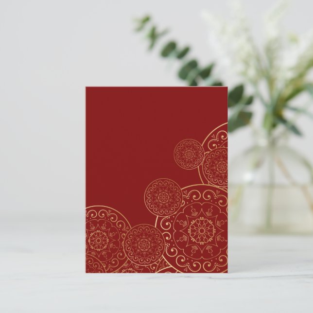 Luxury Mandala 50 Helg Vykort (Stående Fram)