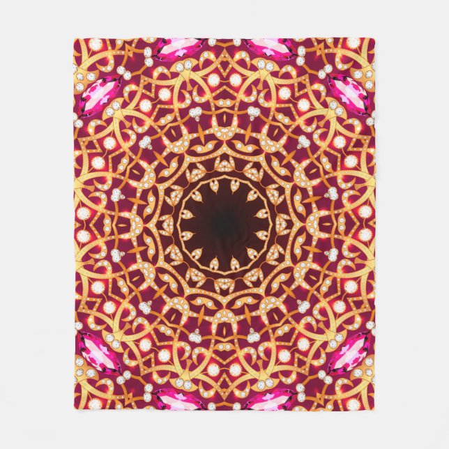 Luxury mandala brooch jewelless mönster fleecefilt (Framsidan)