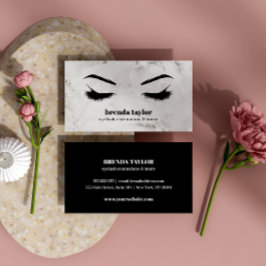Luxury Marble Eyelash Brow pub professionell Visitkort