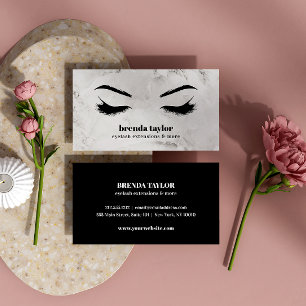 Luxury Marble Eyelash Brow pub professionell Visitkort