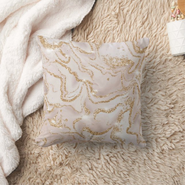 Luxury Marble Glitter Kudde (Filt)