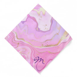 Luxury Marble Glitter Rosa Lila Guld Bandana