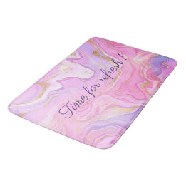 Luxury Marble Glitter Rosa Lila Guld Bath Mat Badrumsmatta