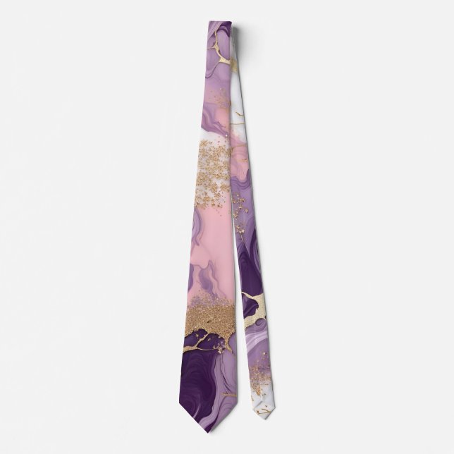 Luxury Marble Glitter Rosa Lila Guld Slips (Framsida)