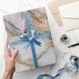 Luxury Marble Gold White Harmony Abstract Pattern Presentpapper