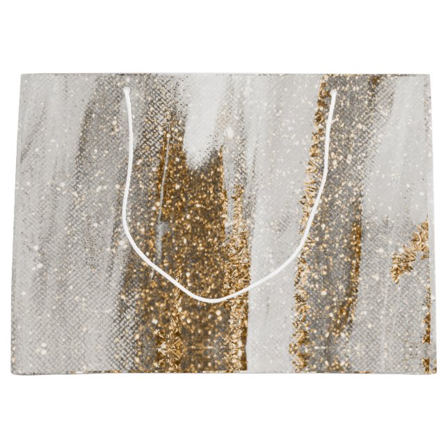Luxury Marble Guld Strokes white och grått (Framsidan)