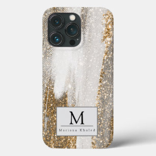 Luxury Marble Guld Strokes white och grått