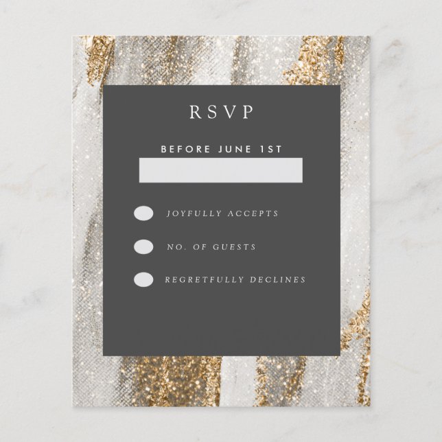 Luxury Marble Guld white och grått OSA (Framsida)
