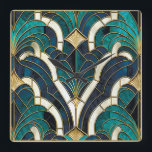 Luxury Marble Mosaic Art Deco Blue Guld & Teal Fyrkantig Klocka<br><div class="desc">Med den här häpnadsväckande väggklockan lägger du till en liten bit av modern elegans och Art Deco-lyx i ditt utrymme. Med en marmor mosaik struktur i rik blue, guld och teal nyes blandar den här tidsbiten reflexcharmen med contemporaryns sofistikering. Intricate damask vintage blommor, Grekiska nyckel mandala mönster och meander gräns...</div>