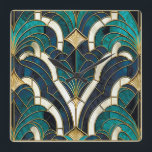 Luxury Marble Mosaic Art Deco Blue Guld & Teal Fyrkantig Klocka<br><div class="desc">Med den här häpnadsväckande väggklockan lägger du till en liten bit av modern elegans och Art Deco-lyx i ditt utrymme. Med en marmor mosaik struktur i rik blue, guld och teal nyes blandar den här tidsbiten reflexcharmen med contemporaryns sofistikering. Intricate damask vintage blommor, Grekiska nyckel mandala mönster och meander gräns...</div>