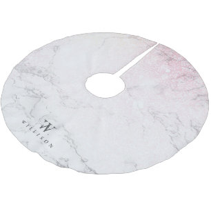 Luxury Marble Personlig Julgransmatta Borstad Polyester