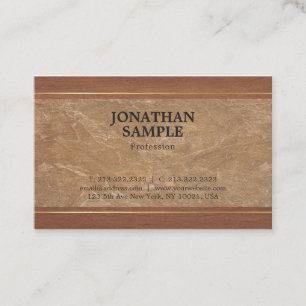 Luxury Marble Wood Guld Elegant Design Plain Visitkort