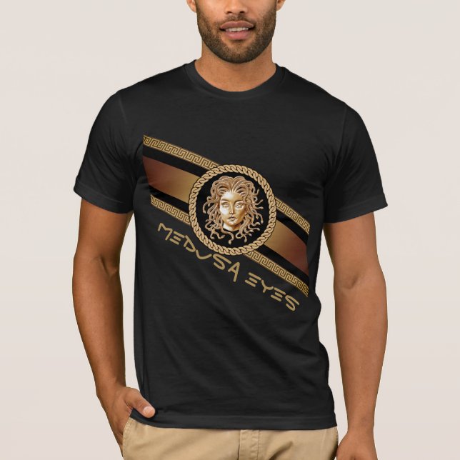 Luxury Medusa Guld T Shirt (Framsida)