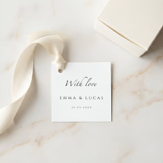Luxury Minimal  | Elegant Modern Wedding Favor Tag Gåvor Etiketter