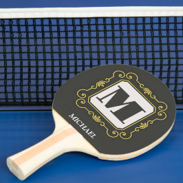 Luxury minimal Modern monogram Pingisracket