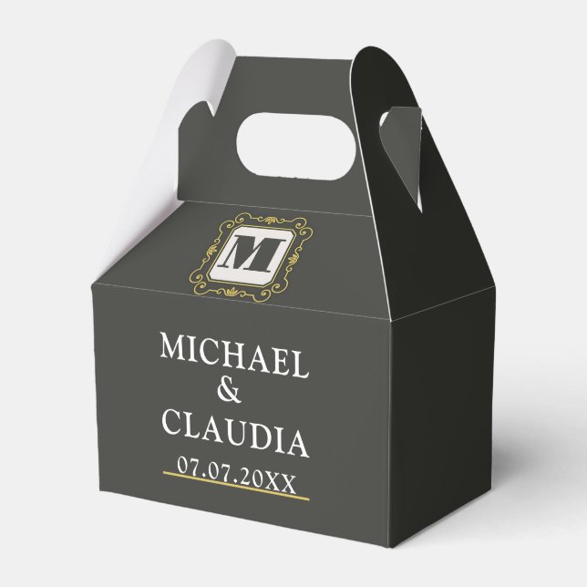 Luxury minimal Modern monogram Presentaskar (Framsidan Sidan)