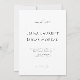Luxury Minimal Save the Date Elegant Wedding Spara Datumet