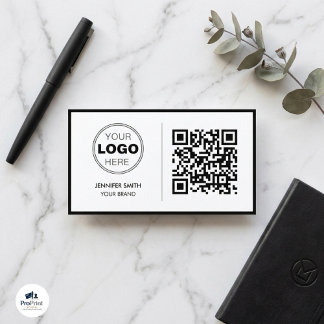 Luxury Minimalist QR Executive Design Visitkort