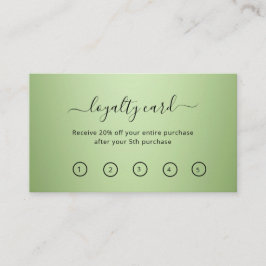 Luxury Mint Grönt Beauty Salon Lojalitetskort