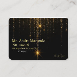 Luxury Modern Black and Gold Professional Business Visitkort