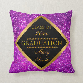 Luxury Modern Customique Lila Glitter Kudde