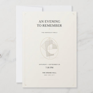 Luxury Modern Editorial Invitation Template Inbjudningar