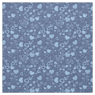 Luxury Modern Elegant Kärlek Blue Heart Tyg