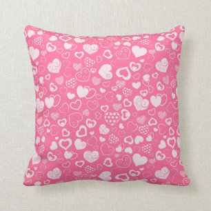 Luxury Modern Elegant Kärlek Rosa Heart Kudde