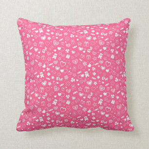 Luxury Modern Elegant Kärlek Rosa Heart Kudde