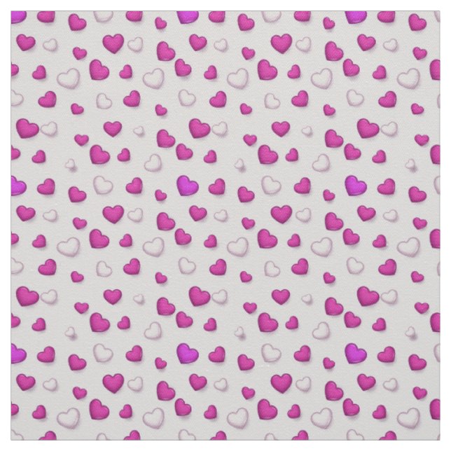 Luxury Modern Elegant Kärlek Rosa Heart Tyg (Provkarta)