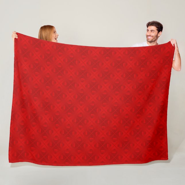 Luxury Modern Elegant Red Heart Fleecefilt (På plats)