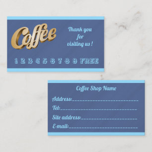Luxury Modern Free Blue Marble Coffee Visitkort