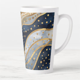 Luxury, Modern, Gold Blue Pattern