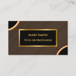 Luxury Modern Guld Brown Marble Visitkort