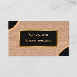 Luxury Modern Guld Brown Visitkort