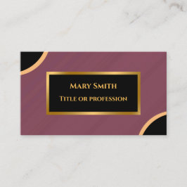 Luxury Modern Guld Burgundy Marble Visitkort