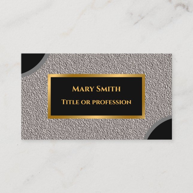 Luxury Modern Guld Silver Visitkort (Framsida)