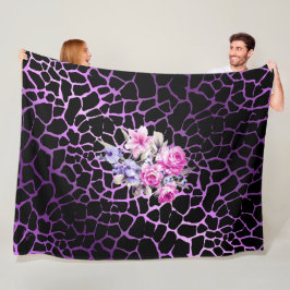 Luxury Modern Lila Black Ro Tigar Fleecefilt