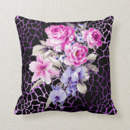 Luxury Modern Lila Black Ro Tigar Kudde