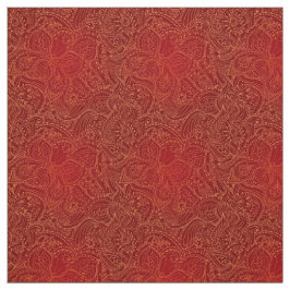 Luxury Modern Red Natural Blommigt Butterfly Fabri Tyg