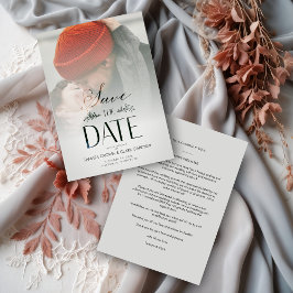 Luxury Modern Transparency Wedding Photo Script Spara Datumet