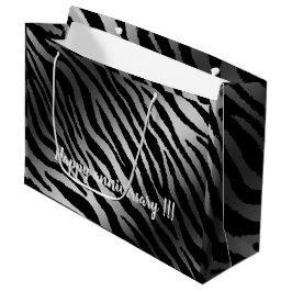 Luxury Modern Zebra Silver Black Line