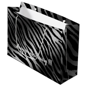 Luxury Modern Zebra Silver Black Line