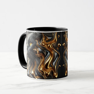 Luxury Molten Metall Effect Art Mugg