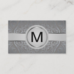 Luxury Monogram Band   Metallic Mandala Mönster Visitkort