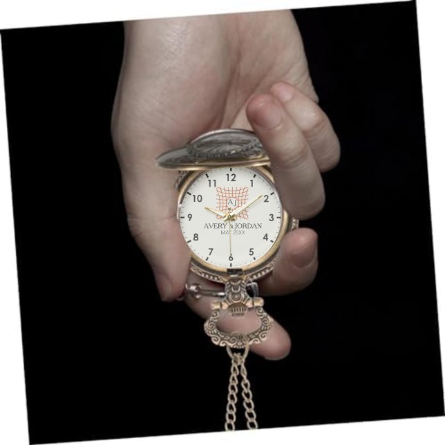 Luxury Monogram Elegant Initials Couple Names Armbandsur (Skapare uppladdad)