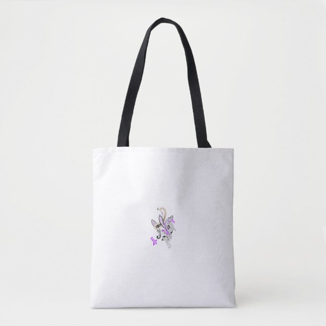 Luxury Monogram-Inspired Tote - Personlig Gift Tygkasse (Framsida)