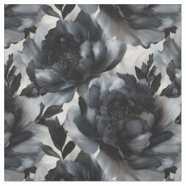 Luxury Mörk Peonies Fabric Tyg